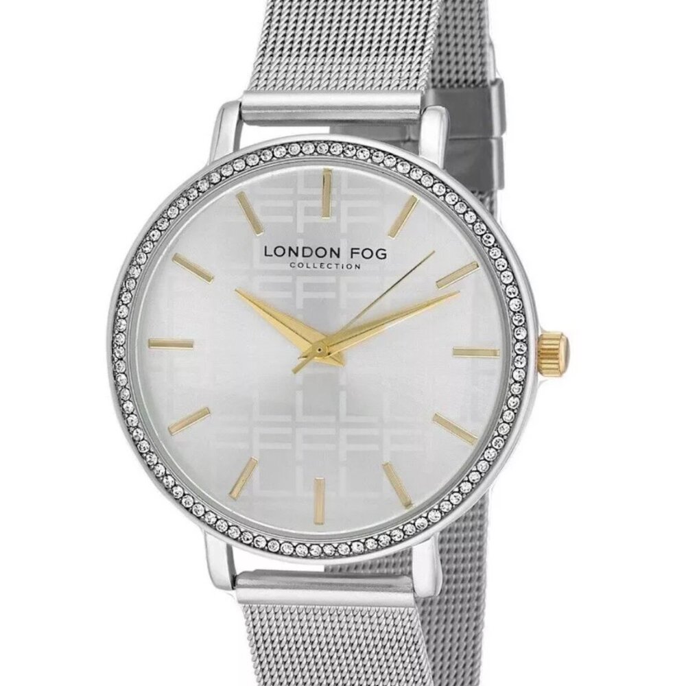 London Fog Buckingham Mesh Watch (Silver)